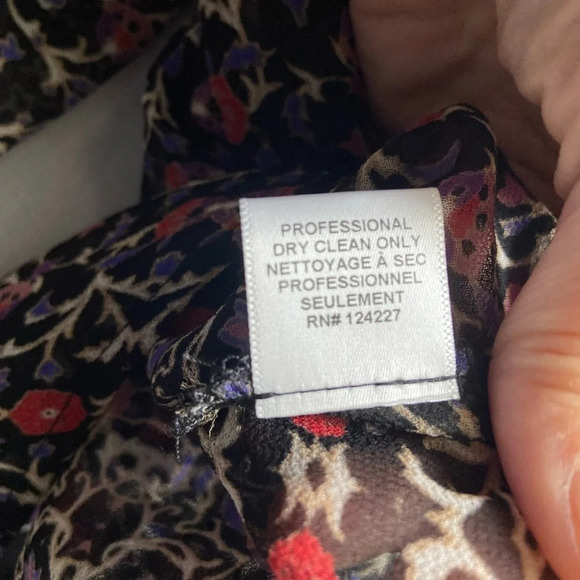 MISA LOS  ANGELES Floral Print Long Sleeve Blouse SZ S - Picture 11 of 14
